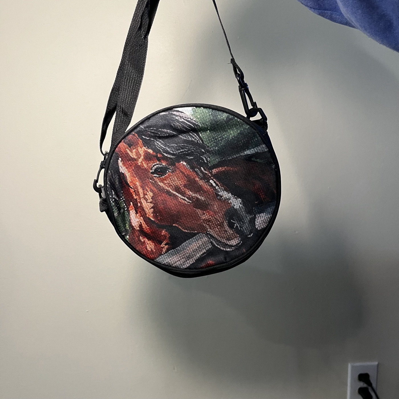 Horse · No. 1 — Round crossbody bag, photographed by the artist