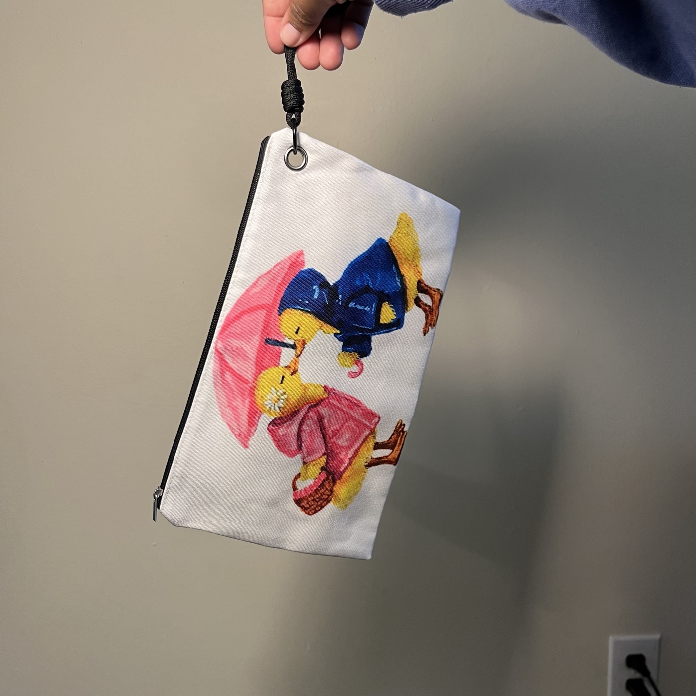 Kissing Duckies — Handbag / cosmetic bag, photographed by the artist